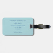 Tropical Waters Gradient Monogram Name  ラゲッジタグ (裏面横)