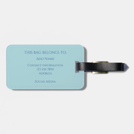 Tropical Waters Gradient Monogram Name  ラゲッジタグ (裏面横)