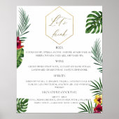 Tropical Wedding Bar Menu ポスター (正面)
