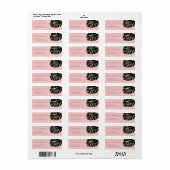 Tropical Wedding Couple Return Address Label ラベル (フルシート)