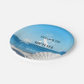 Tropical Wedding Ocean Beach ペーパープレート (アングル)