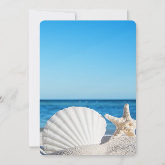 Tropical Wedding Ocean Beach 招待状 (裏面)