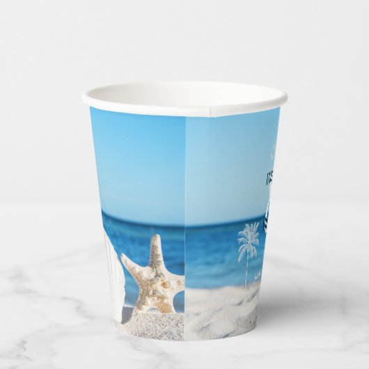 Tropical Wedding Ocean Beach 紙コップ (右)