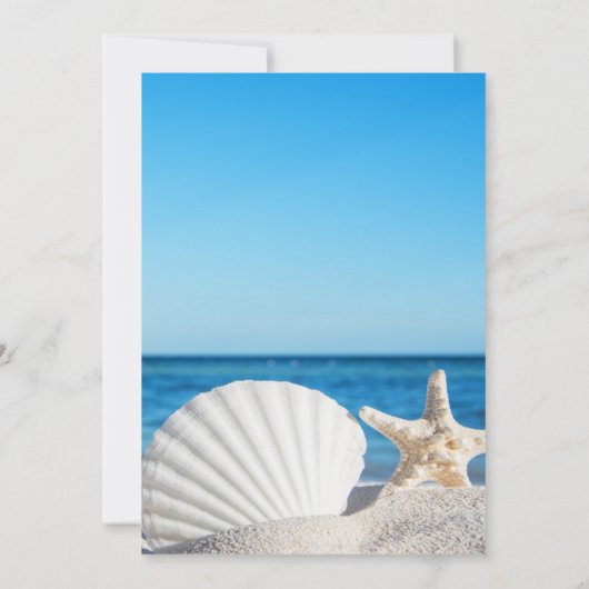 Tropical Wedding Ocean Beach RSVP   招待状 (裏面)