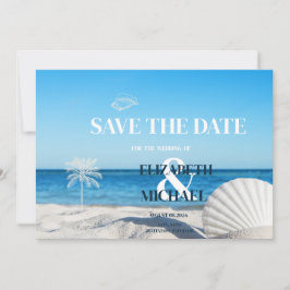 Tropical Wedding Ocean Beach Save The Date セーブザデート