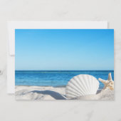 Tropical Wedding Ocean Beach Save The Date セーブザデート (裏面)