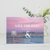 Tropical Wedding Sunrise Ocean Beach Save The Date セーブザデート (スタンド正面)