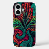 Tropical Whirl Abstract Leaf Case-Mate iPhoneケース (裏面)