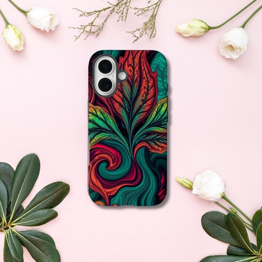 Tropical Whirl Abstract Leaf Case-Mate iPhoneケース