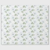 Tropical White Flowers ラッピングペーパー (フラット)