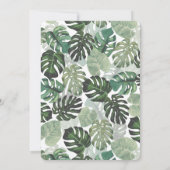 Tropical White Hibiscus Botanical Bat Mitzvah 招待状 (裏面)