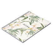 Tropical White Orchid Flowers   ノートブック (左側)