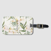 Tropical White Orchid Flowers   ラゲッジタグ (正面横)