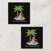 Tropical Winter Wonderland | Funny Christmas  スクエア名刺 (正面/裏面)