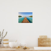 Tropical Wooden Pier Poster - Clear Turquoise ポスター (キッチン)