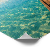 Tropical Wooden Pier Poster - Clear Turquoise ポスター (角)