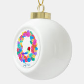 Tropical Wreath Aloha Christmas  セラミックボールオーナメント (右)