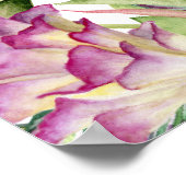 Tropical Wreath Floral Hibiscus Wedding Seating ポスター (角)