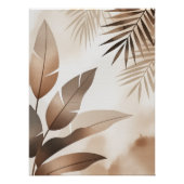 Tropical Zen – Minimalist Poster –Neutral Wall Art ポスター (正面)