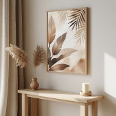 Tropical Zen – Minimalist Poster –Neutral Wall Art ポスター