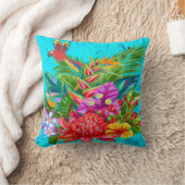 TropiColorフュージョンMacaw & Serenade クッション (ブランケット)