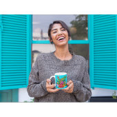 TropiColorフュージョンMacaw & Serenade コーヒーマグカップ