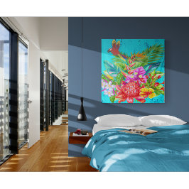 TropiColorフュージョンMacaw & Serenade タペストリー