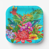 TropiColorフュージョンMacaw & Serenade ペーパープレート (正面)