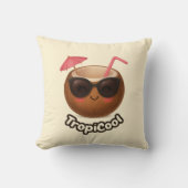 TropiCoolココナッツ – キュートサマー装飾用クッション クッション (正面)