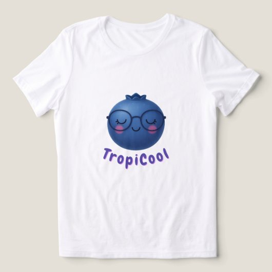 TropiCool Blueberry – 王冠&かわいいエディション トライブレンドTシャツ (デザイン正面)