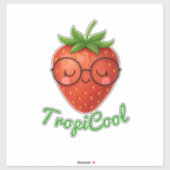 TropiCool Strawberry - カスタムカットビニールステッカー シール (シート)
