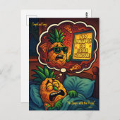 TropiCool Tony's悪夢 – ピザパイナップル ポストカード (正面/裏面)