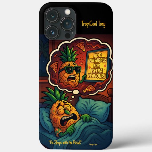 TropiCool Tony's悪夢 – ピザパイナップル Case-Mate iPhoneケース (裏面)