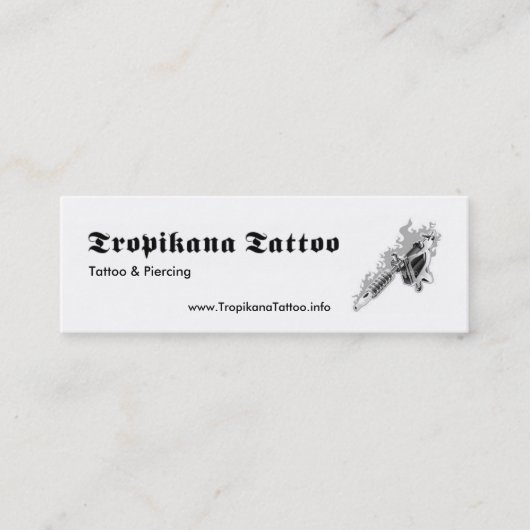 Tropikanaの入れ墨 スキニー名刺 (正面)