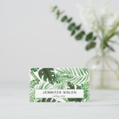 Tropische Blätter Aquarell 名刺 (スタンド正面)