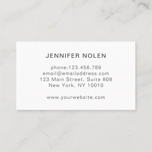 Tropische Blätter Aquarell 名刺 (裏面)