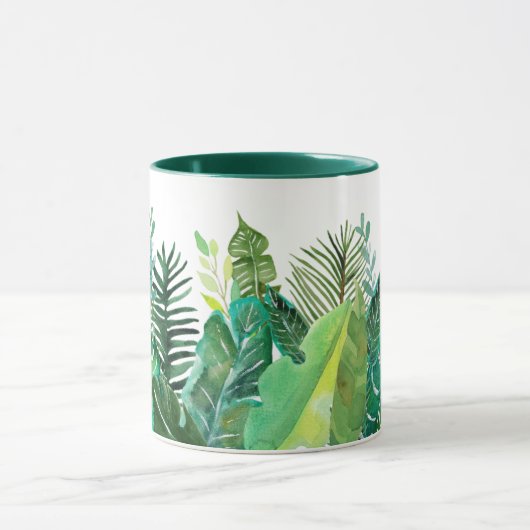 Tropische groene bladeren マグカップ (中央)