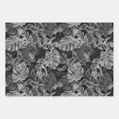 Tropische Monstera Laubblätter ラッピングペーパーシート (正面3)