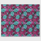 Tropische Monstera Laubblätter ラッピングペーパー (フラット)