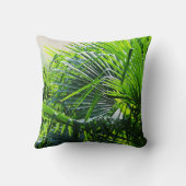 Tropische Palmenblätter Dekokissen クッション (裏面)