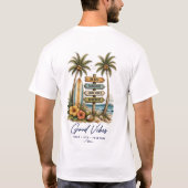 Tropischer Strand Good Vibes Design Tシャツ (裏面)