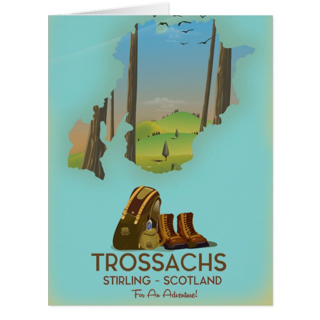 Trossachs Stirling スコットランド ハイキングポスター (正面)