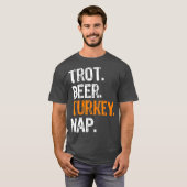 Trot Beer Turkey Nap Thanksgiving Tシャツ (正面フル)