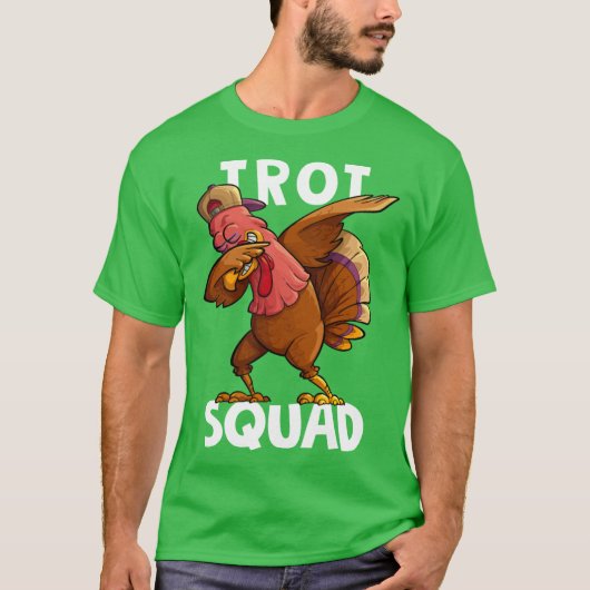 Trot Squad Dabbing Turkey Marathon Running Matchin Tシャツ (正面)