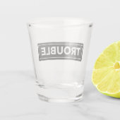 TROUBLE Bold Block Design Shot Glass ショットグラス (裏面)
