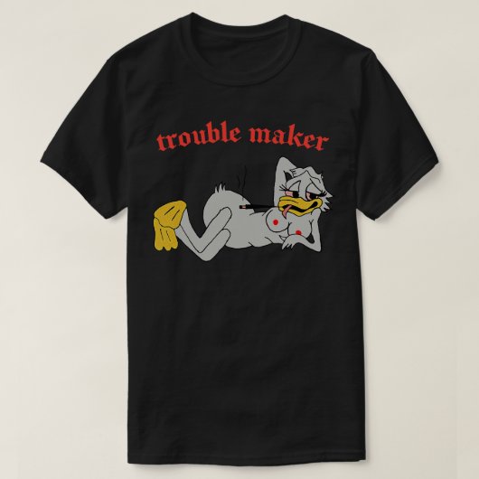 Trouble Maker Sexy 80s Duck Tシャツ (デザイン正面)