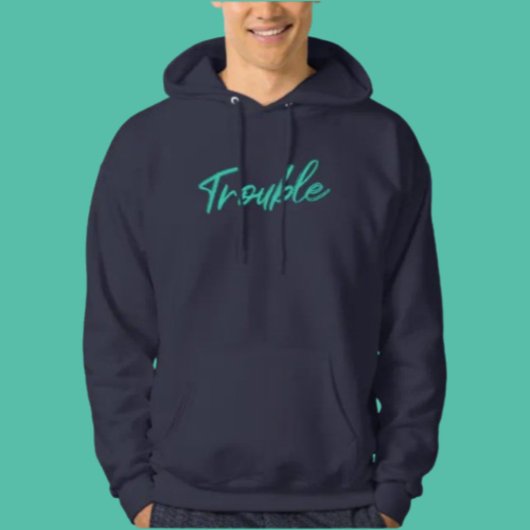 Trouble Script Hoodie – Cozy With A Kick パーカ