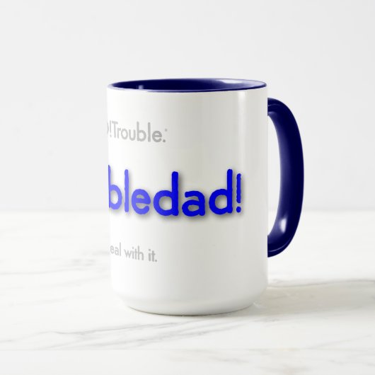 troubledad! - ベーシックブルー マグカップ (正面右)