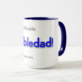 troubledad! - 白地に青 マグカップ