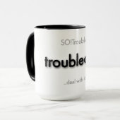 troubledad! - black マグカップ (正面左)